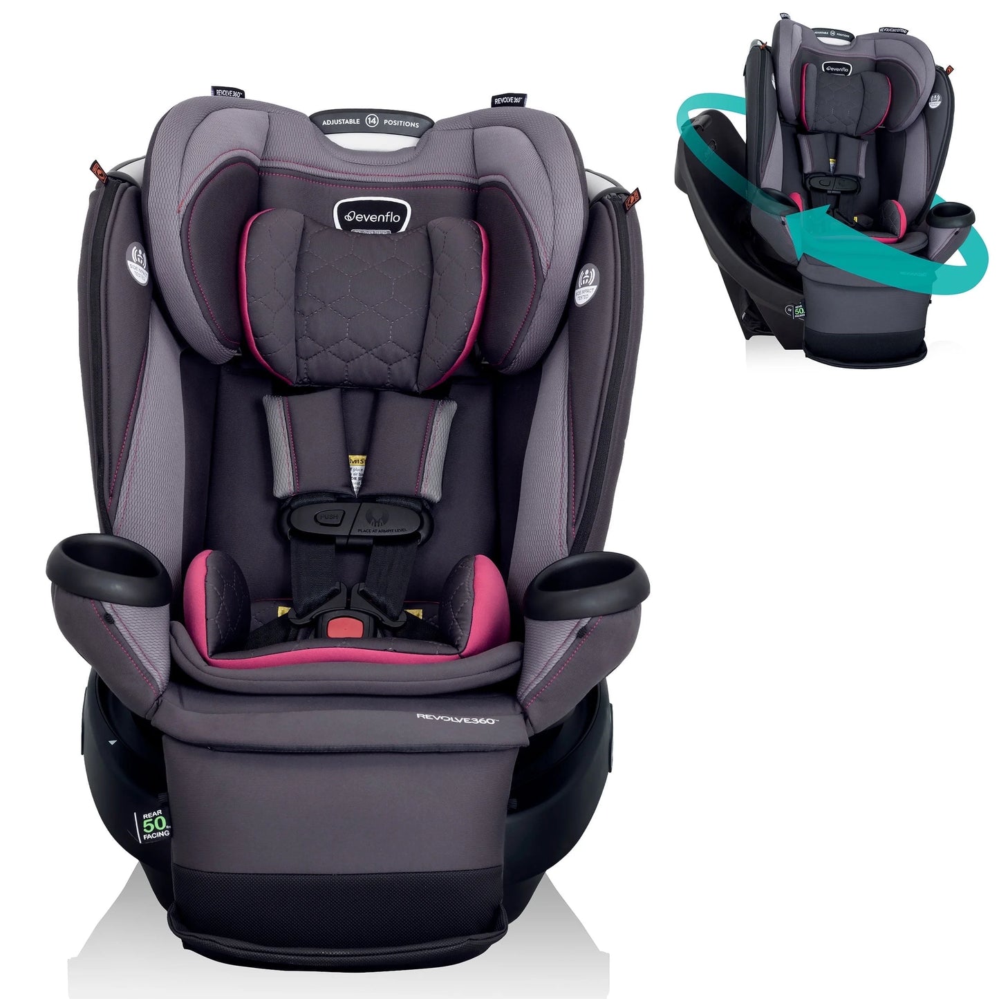 Revolve360 Extend All-In-One Rotational Car Seat with Quick Clean Cover (Rockland Green)