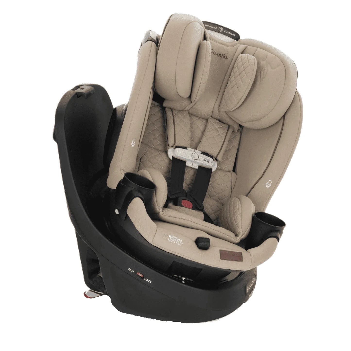 REO by Revolve360 Rotating 2-In-1 Convertible Car Seat, 360 Degrees, Infant to Toddler, Forward and Rear Facing, Compact Design, One-Time Install (Holden)