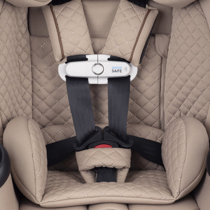 Revolve360 Extend All-In-One Rotational Car Seat with Green & Gentle Fabric (Travertine)