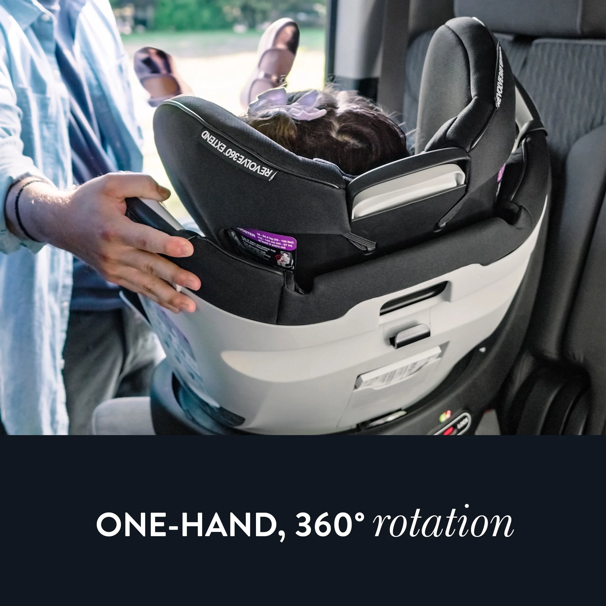 Gold Revolve360 Extend All-In-One Rotational Car Seat with Sensorsafe (Onyx Black)