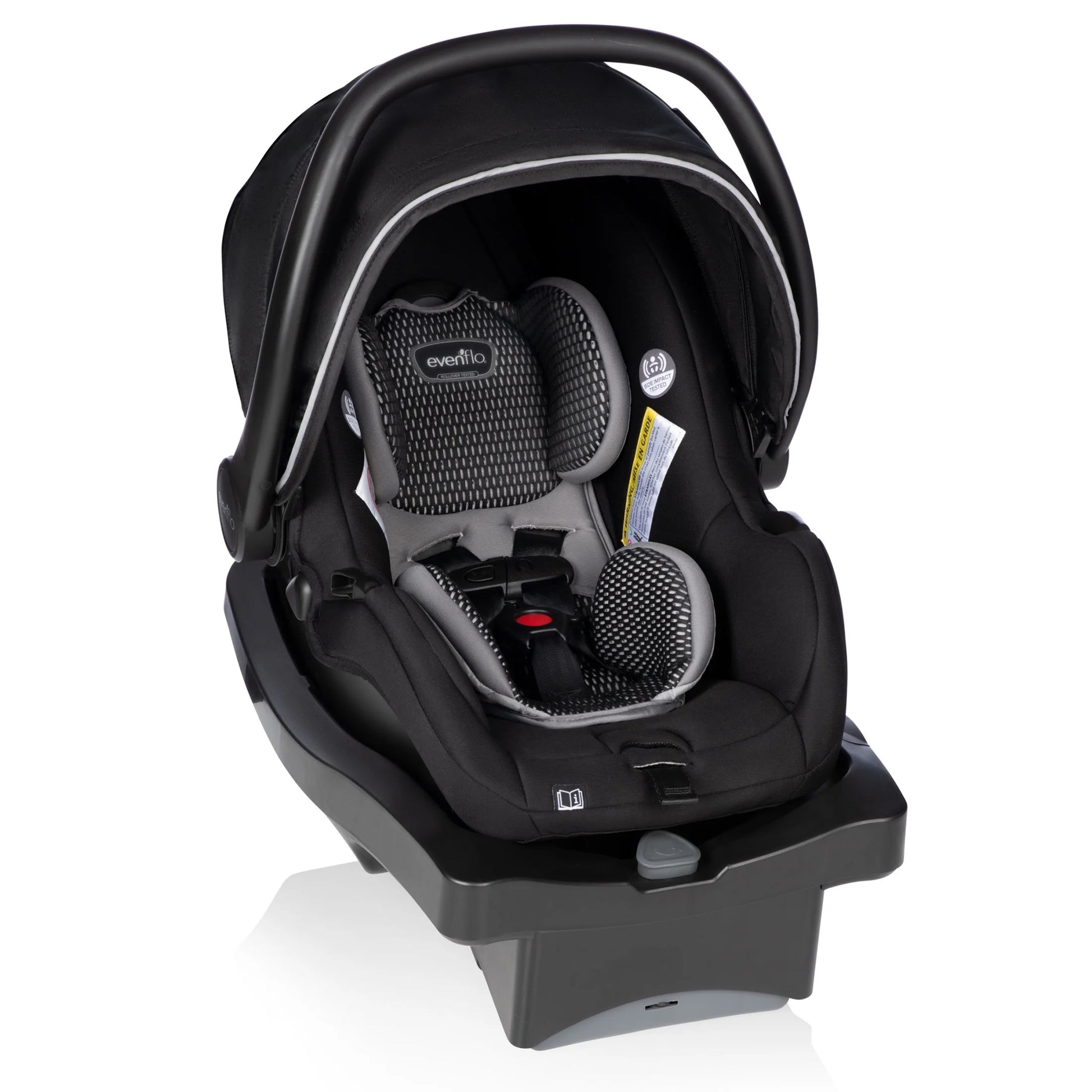 Litemax DLX Infant Car Seat with Freeflow Fabric and Safezone Load Leg Base (Olympus Black)