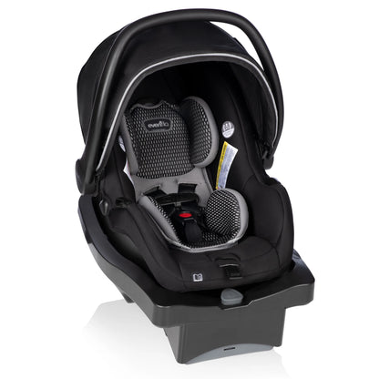 Litemax DLX Infant Car Seat with Freeflow Fabric and Safezone Load Leg Base (Olympus Black)
