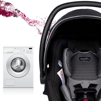 Litemax DLX Infant Car Seat with Freeflow Fabric and Safezone Load Leg Base (Olympus Black)