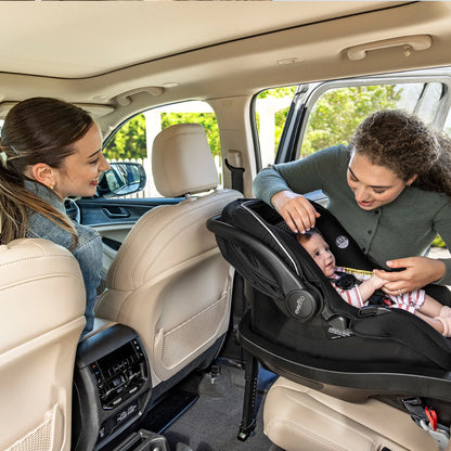 Litemax DLX Infant Car Seat with Freeflow Fabric and Safezone Load Leg Base (Olympus Black)