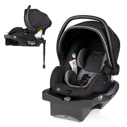 Litemax DLX Infant Car Seat with Freeflow Fabric and Safezone Load Leg Base (Olympus Black)