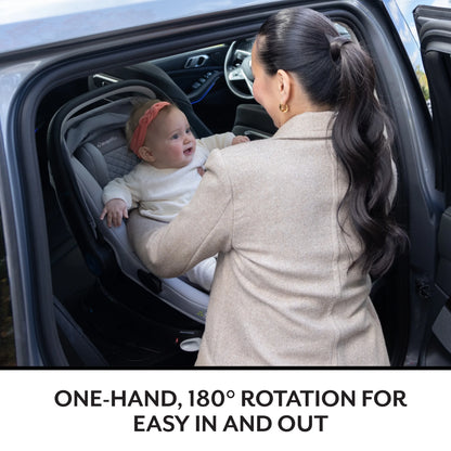 Shyft Intuiti+ Travel System Featuring Revolve180 Litemax NXT Preemie and Infant Car Seat with Sensorysoothe (Dubhan Black)