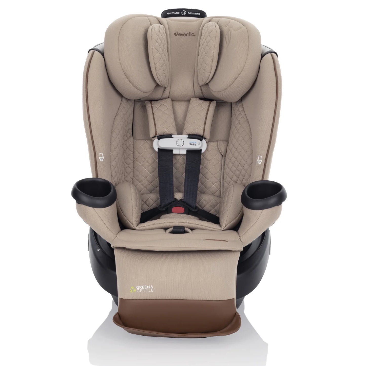 Revolve360 Extend All-In-One Rotational Car Seat with Green & Gentle Fabric (Travertine)
