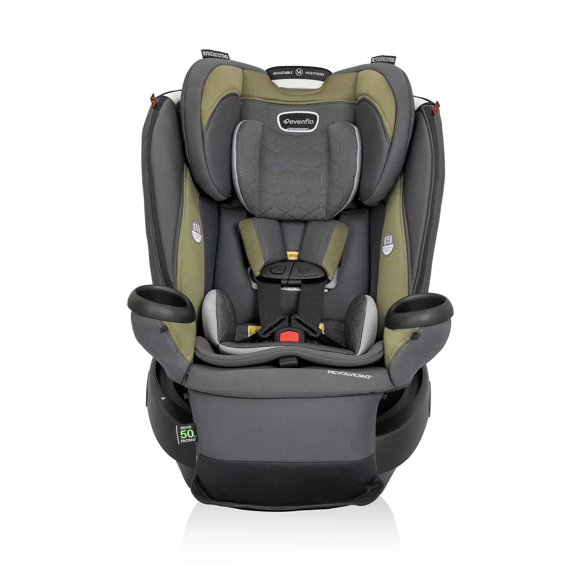 Revolve360 Extend All-In-One Rotational Car Seat with Quick Clean Cover (Rockland Green)