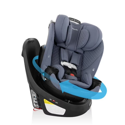 Gold Revolve360 Slim 2-In-1 Rotational Car Seat with Sensorsafe, Flint Gray