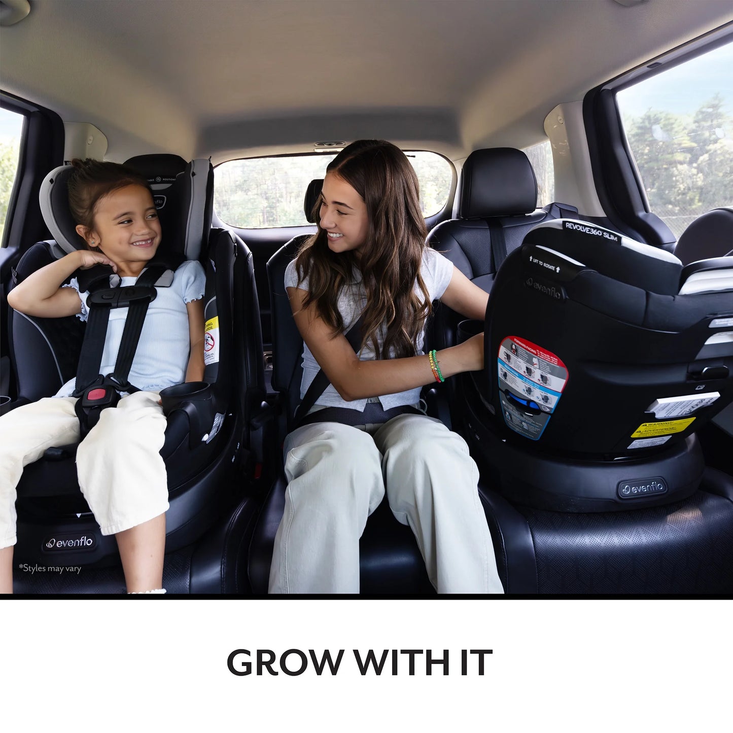 Revolve360 Slim 2-In-1 Rotating Car Seat, Cambridge, Black/Gray