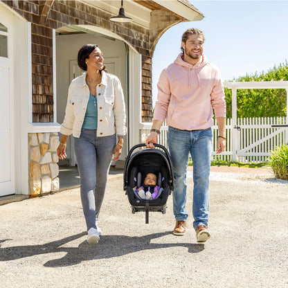 Litemax DLX Infant Car Seat with Freeflow Fabric and Safezone Load Leg Base (Olympus Black)