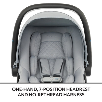 Litemax NXT Rear-Facing Lightweight Preemie and Infant Car Seat 3-30Lbs with Sensorysoothe. Easy Install with Base (Agate)