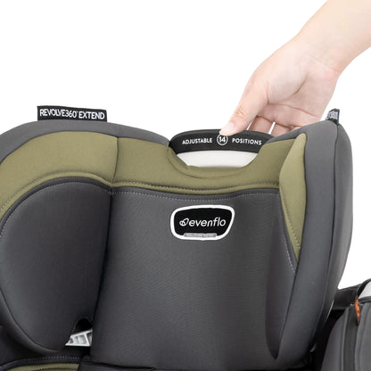 Revolve360 Extend All-In-One Rotational Car Seat with Quick Clean Cover (Rockland Green)