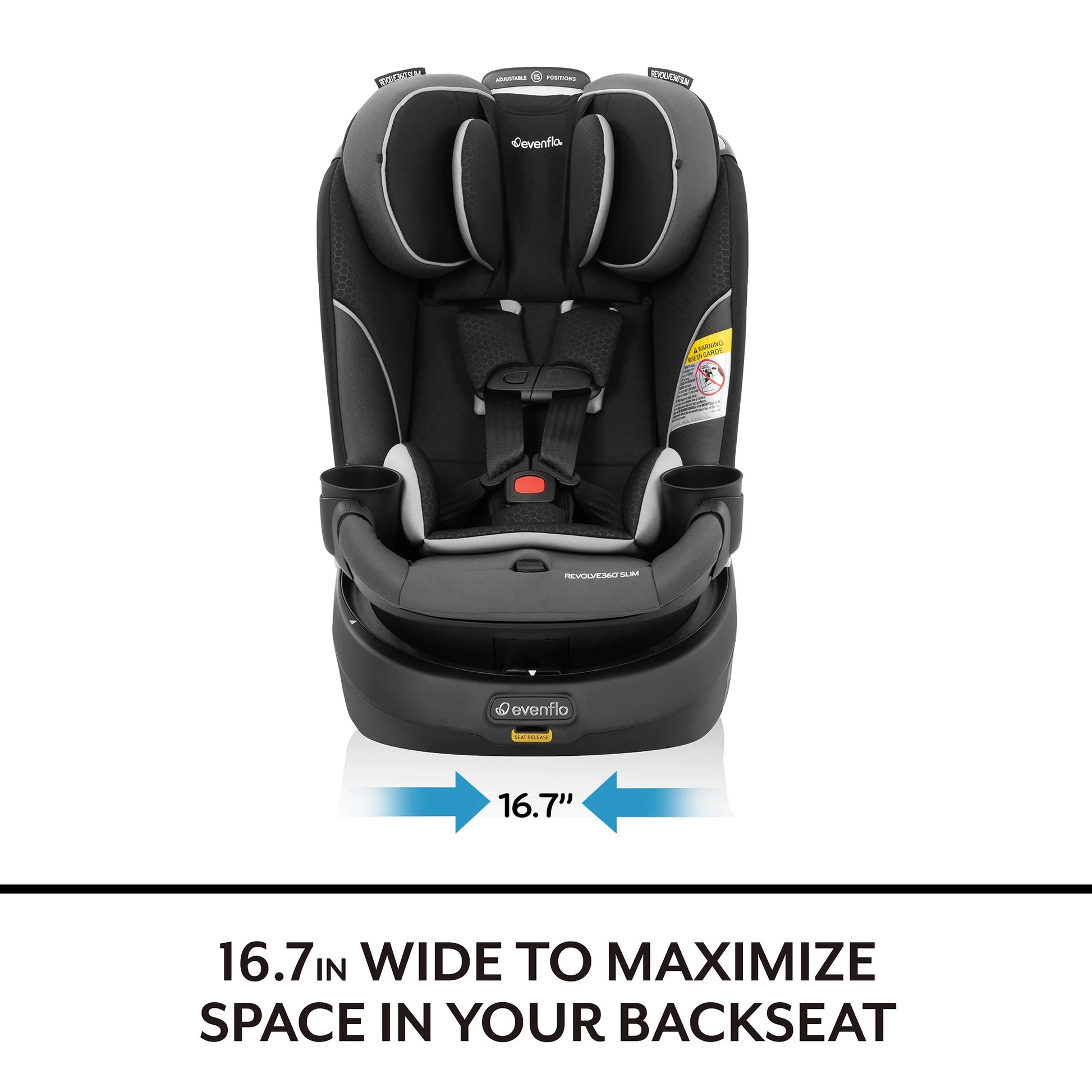 Revolve360 Slim 2-In-1 Rotating Car Seat, Cambridge, Black/Gray