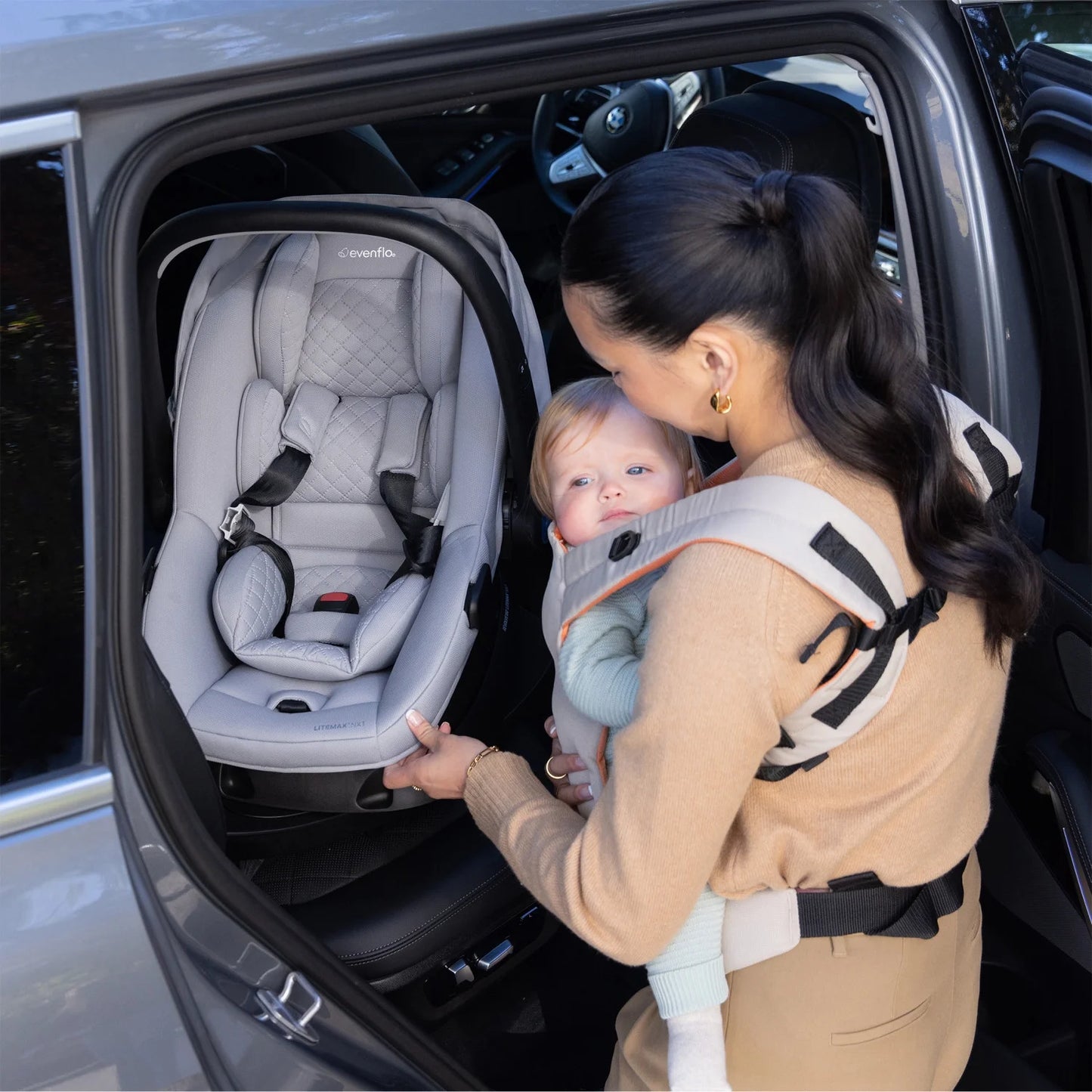 Revolve180 Litemax NXT Rotational Infant Car Seat with Sensorysoothe and with Accessory Load Leg (Quartz)