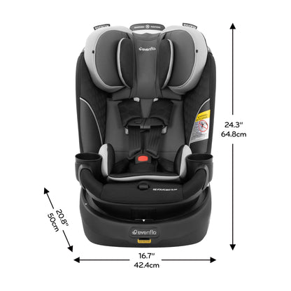 Revolve360 Slim 2-In-1 Rotating Car Seat, Cambridge, Black/Gray