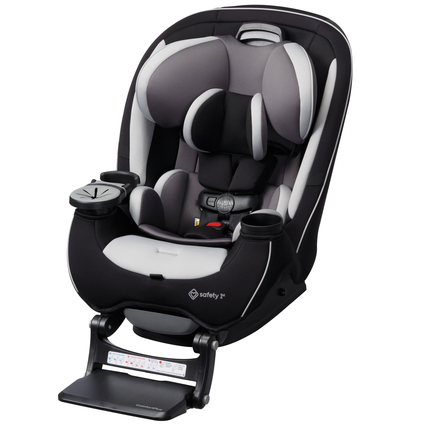 Grow and Go Extend N Ride LX All in One Convertible Infant & Toddler Car Seat, Black Pepper