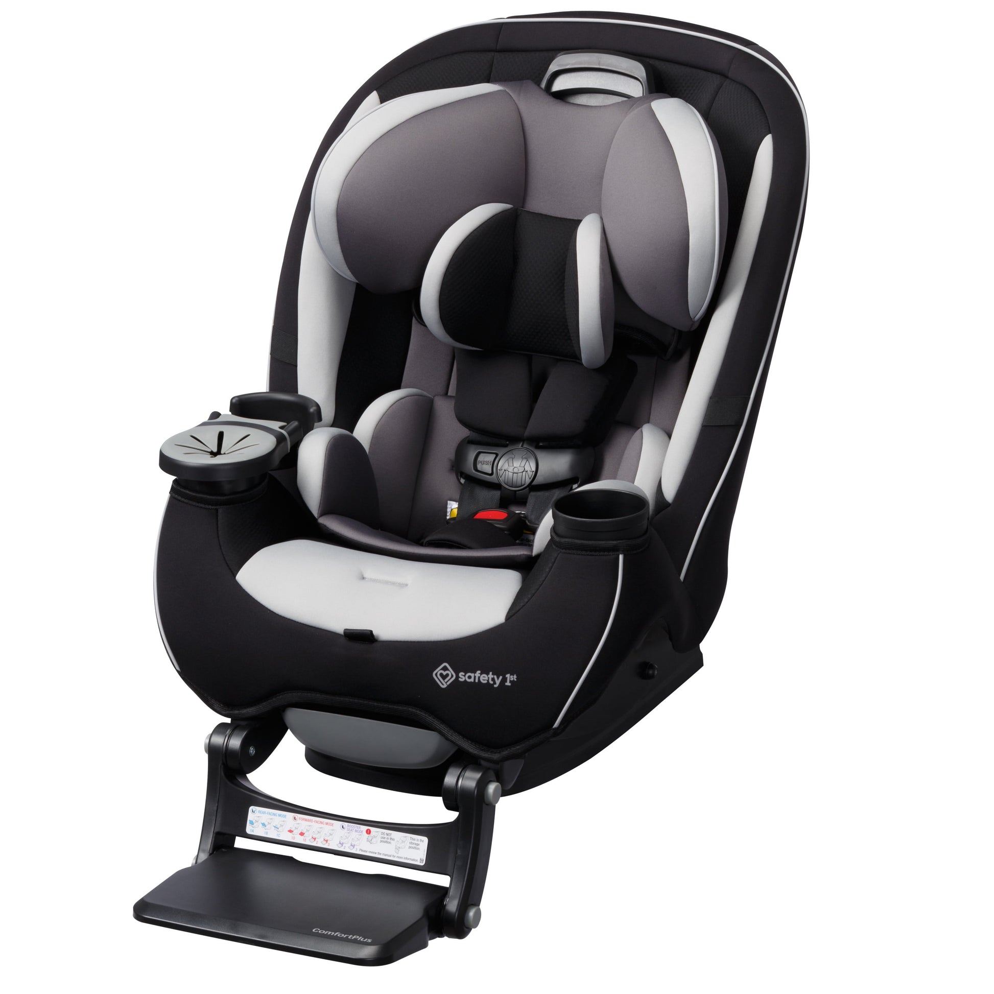 Grow and Go Extend N Ride LX All in One Convertible Infant & Toddler Car Seat, Black Pepper