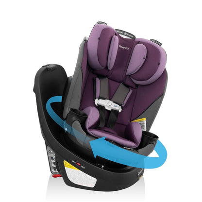 Gold Revolve360 Slim 2-In-1 Rotational Car Seat with Sensorsafe, Flint Gray