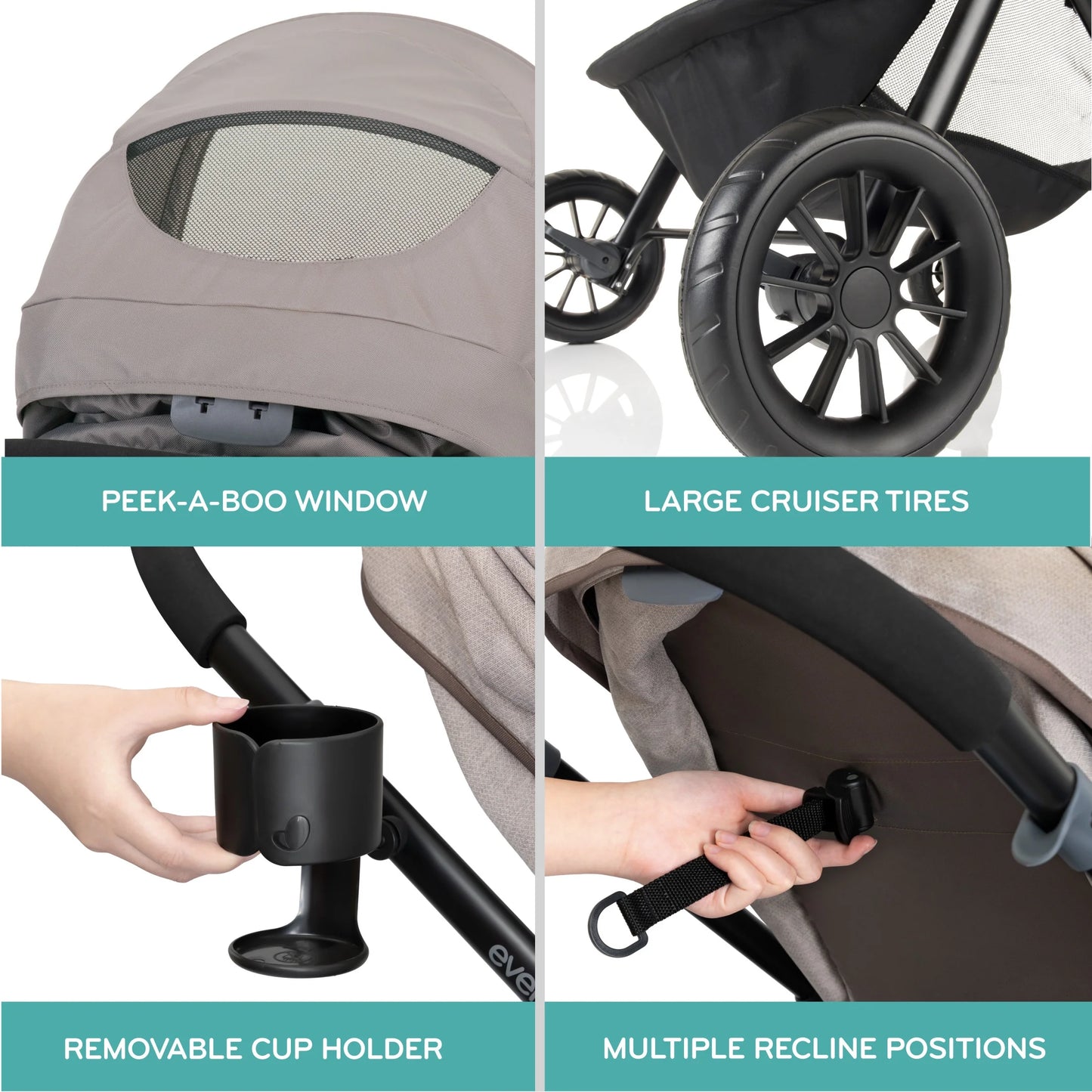 Pivot Modular Travel System with Litemax Preemie and Infant Car Seat (Desert Tan)