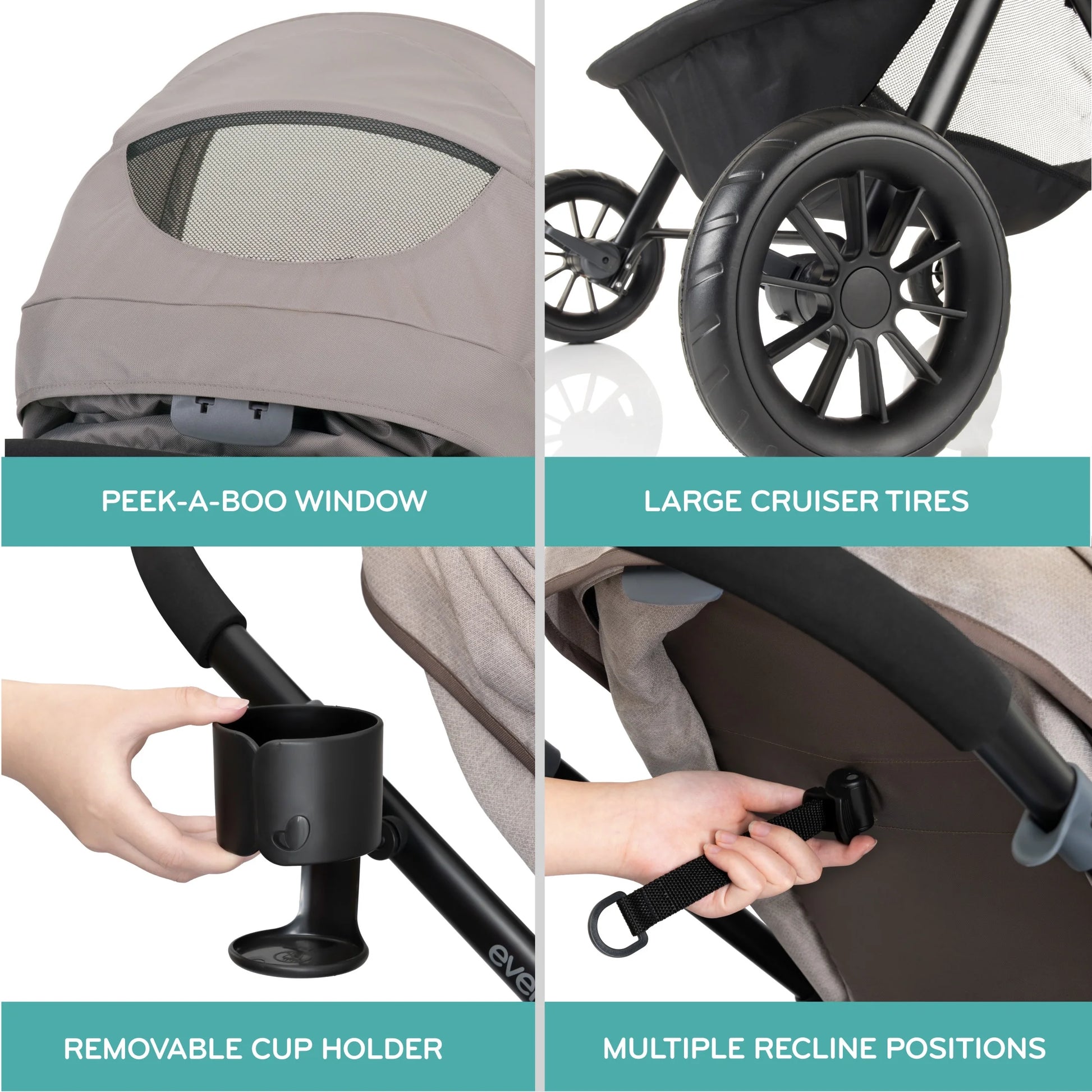 Pivot Modular Travel System with Litemax Preemie and Infant Car Seat (Desert Tan)