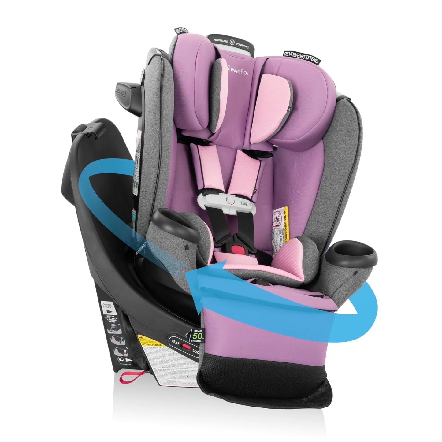 Gold Revolve360 Extend All-In-One Rotational Car Seat with Sensorsafe (Sapphire)