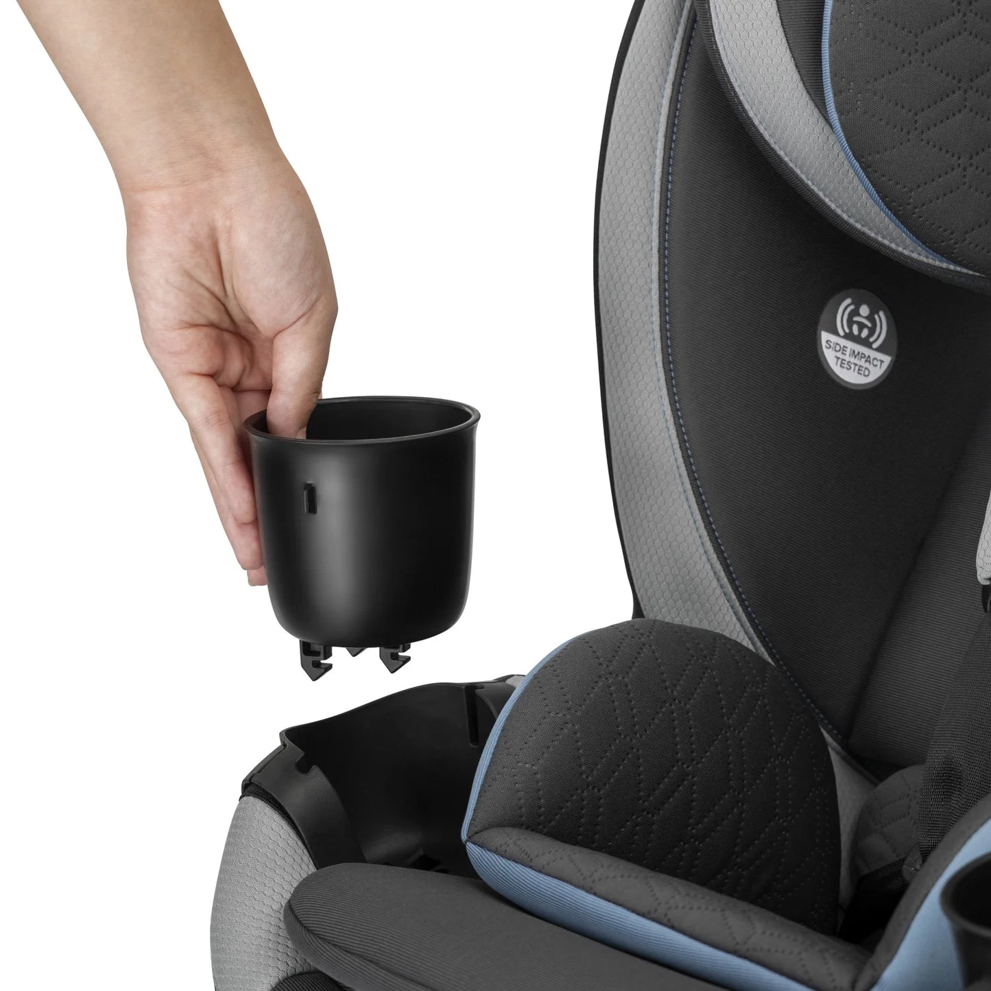 Revolve360 Slim 2-In-1 Rotational Car Seat with Quick Clean Cover (Stow Blue)