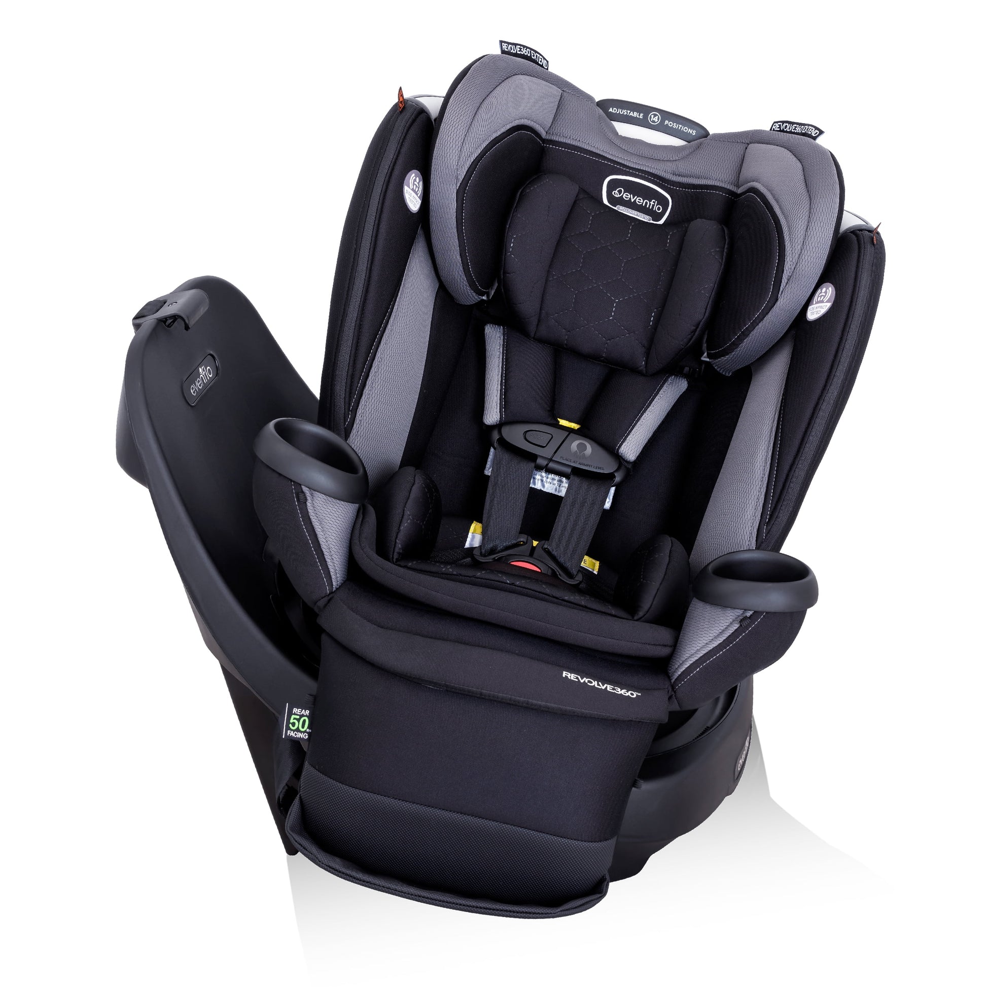 Revolve360 Extend All-In-One Rotational Car Seat with Quick Clean Cover (Revere Gray)