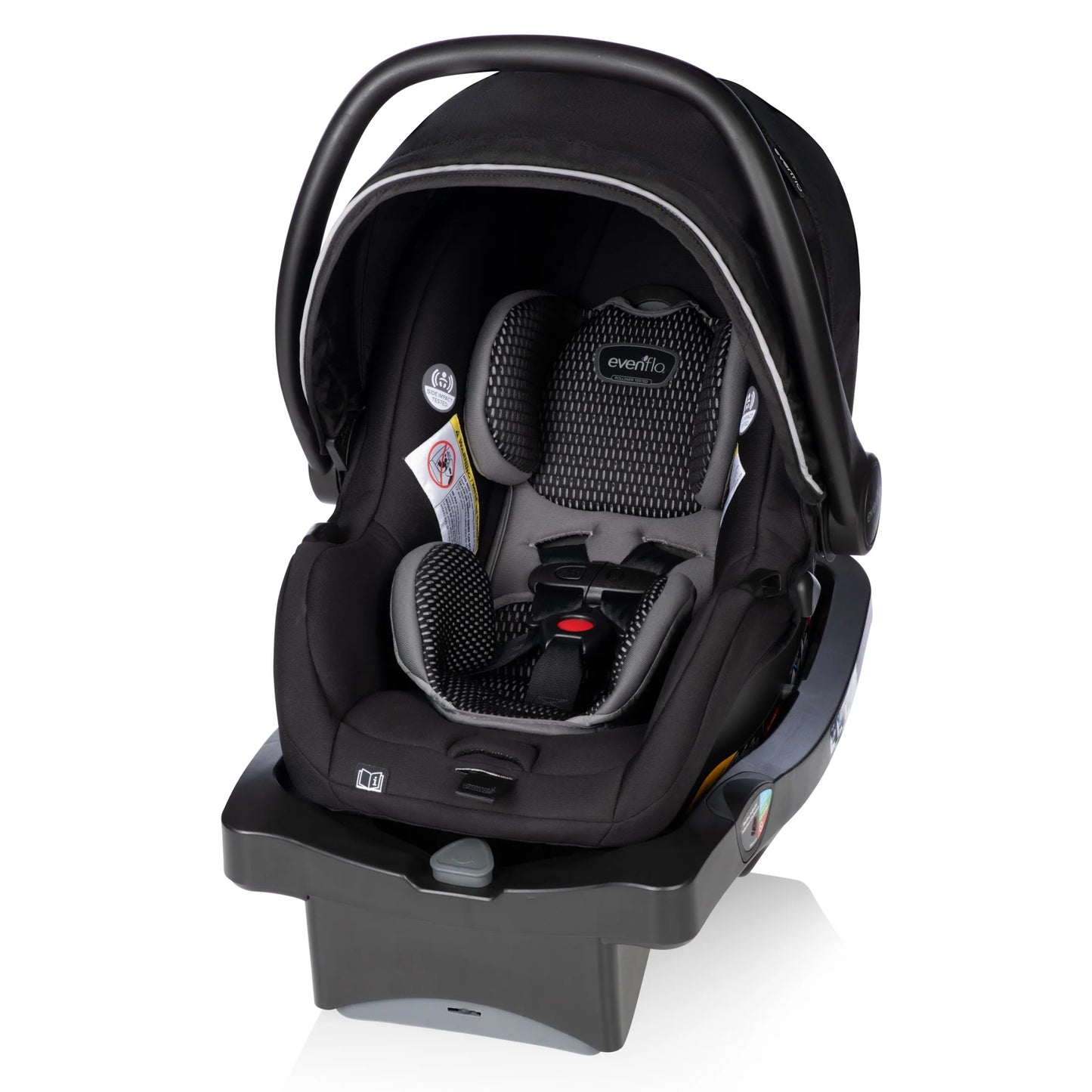 Litemax DLX Infant Car Seat with Freeflow Fabric and Safezone Load Leg Base (Olympus Black)