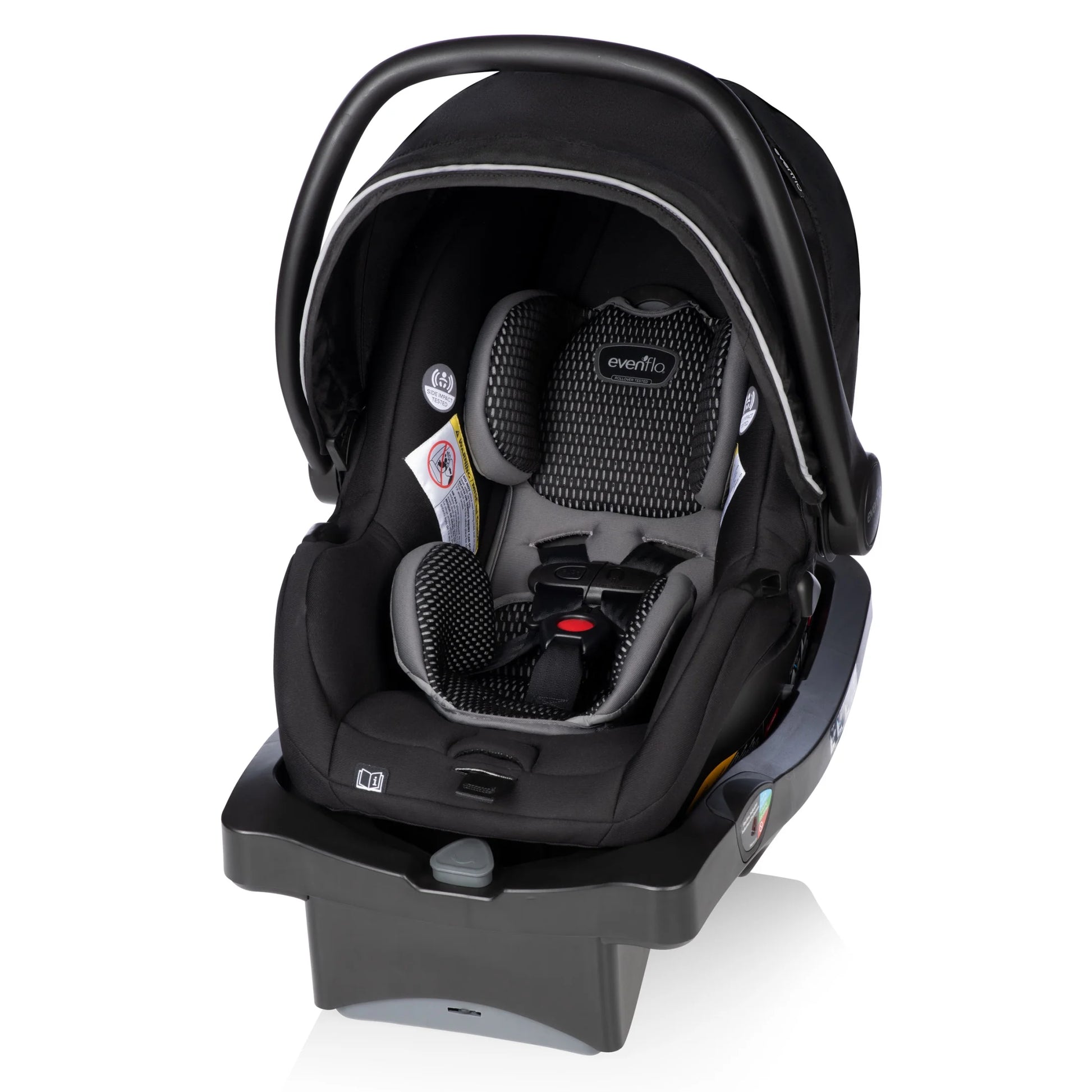 Litemax DLX Infant Car Seat with Freeflow Fabric and Safezone Load Leg Base (Olympus Black)