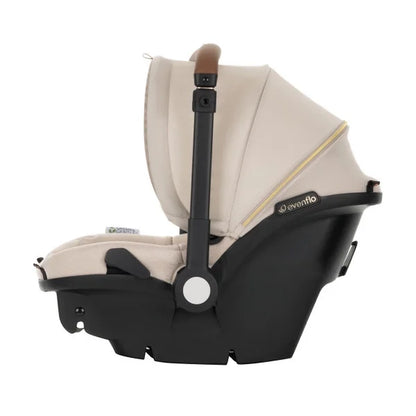 Shyft Dualride Infant Car Seat Stroller Combo with Green & Gentle Fabric (Champagne)