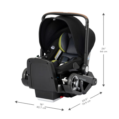 Shyft Dualride Preemie and Infant Car Seat Stroller Combo 3-30Lbs with Carryall Storage (Durham Green)