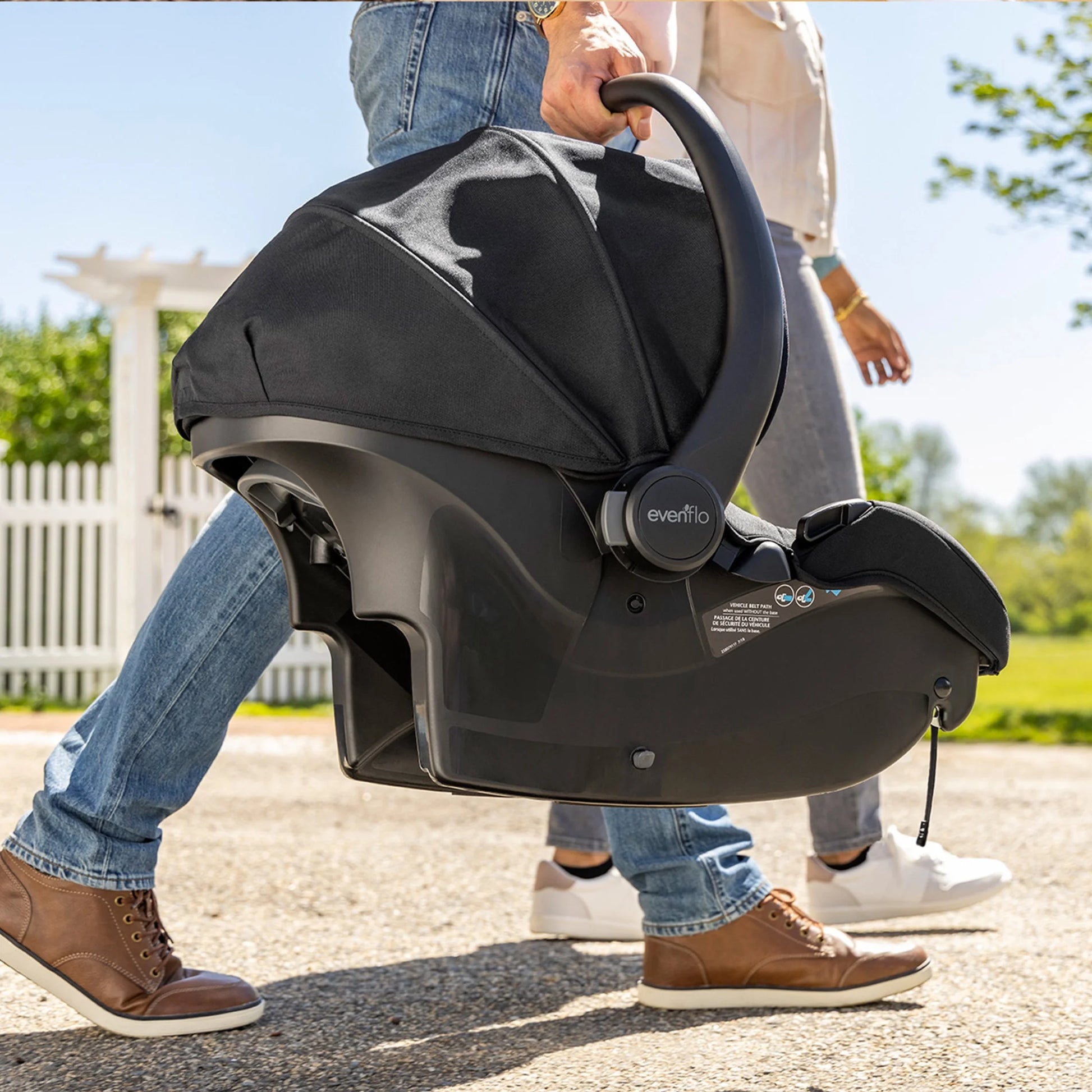 Litemax DLX Infant Car Seat with Freeflow Fabric and Safezone Load Leg Base (Olympus Black)