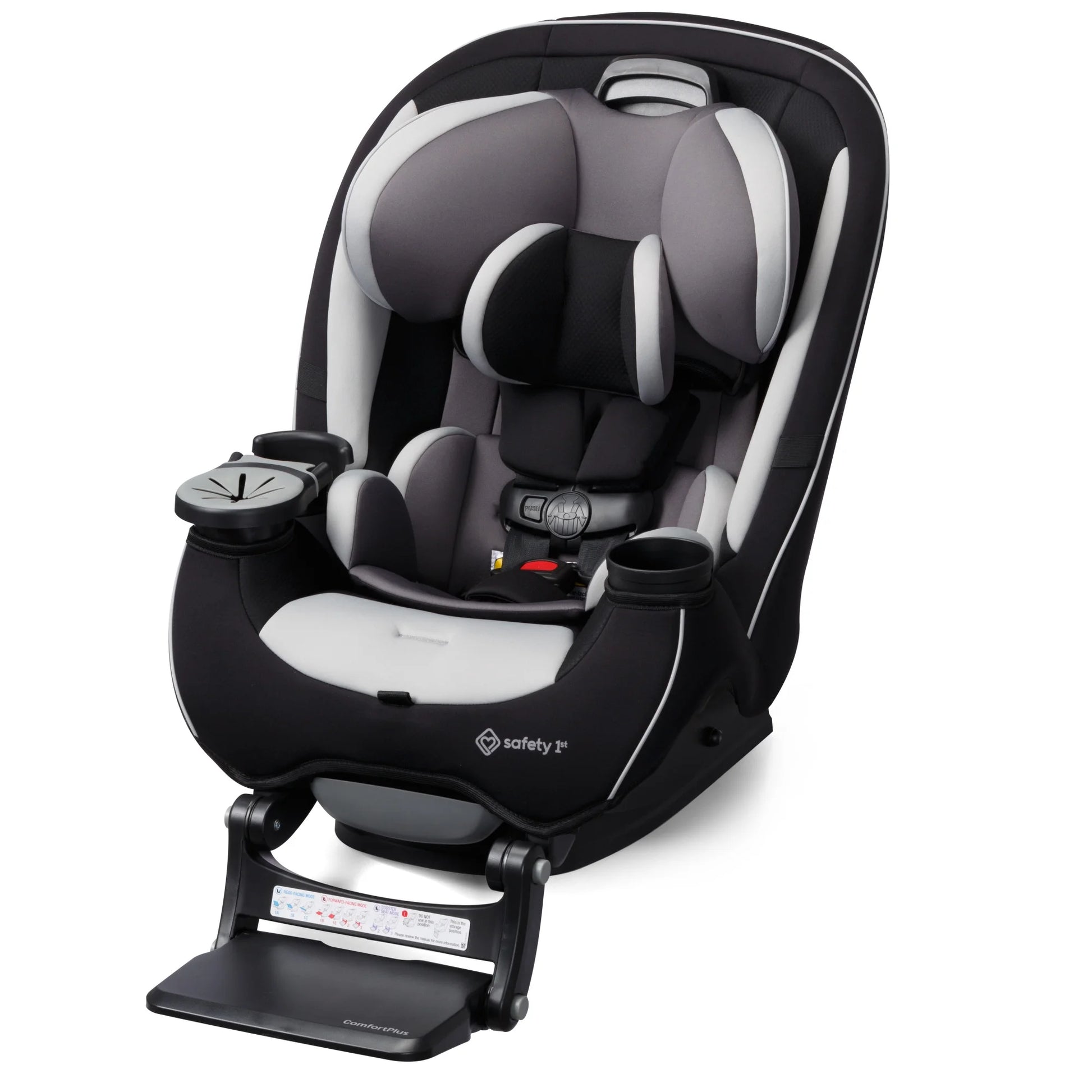 Grow and Go Extend N Ride LX All in One Convertible Infant & Toddler Car Seat, Black Pepper