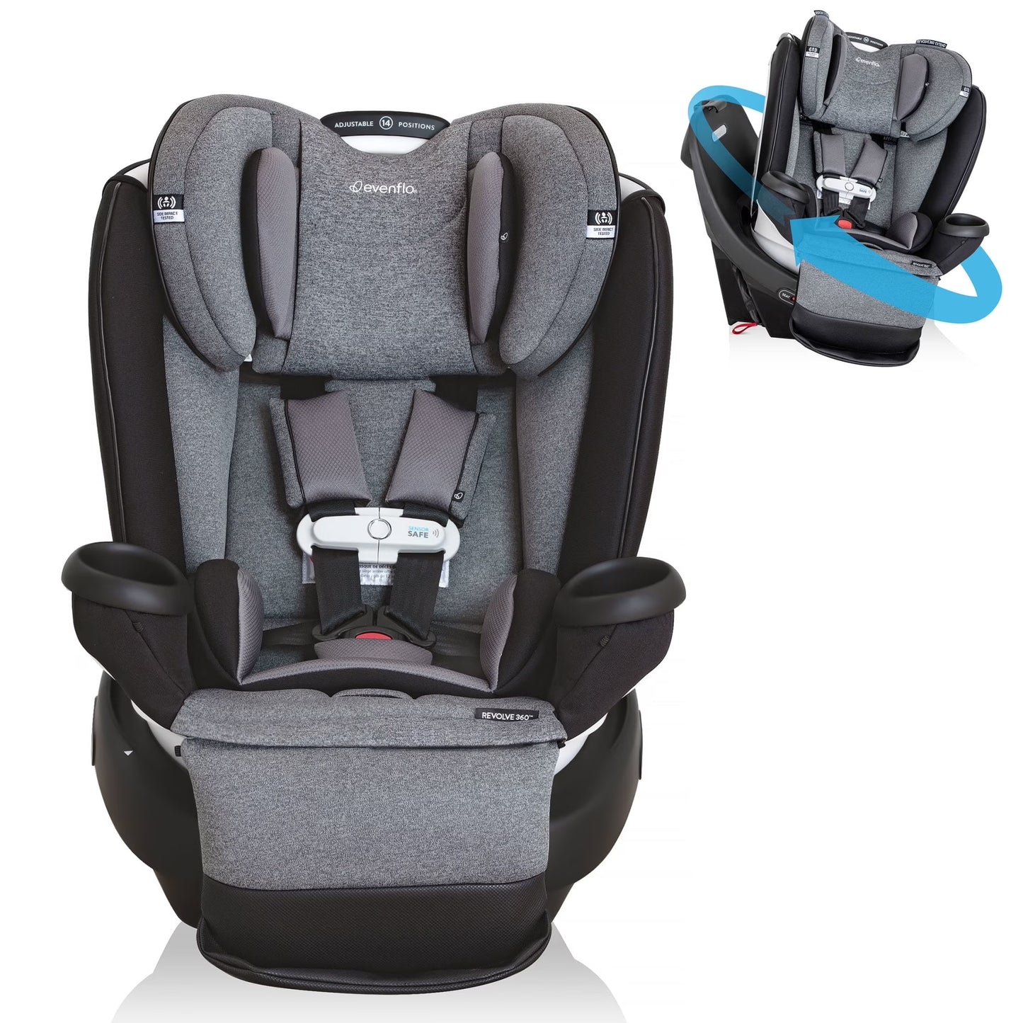 Gold Revolve360 Extend All-In-One Rotational Car Seat with Sensorsafe (Onyx Black)