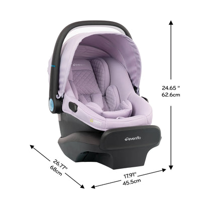 Litemax NXT Rear-Facing Lightweight Preemie and Infant Car Seat 3-30Lbs with Sensorysoothe. Easy Install with Base (Agate)